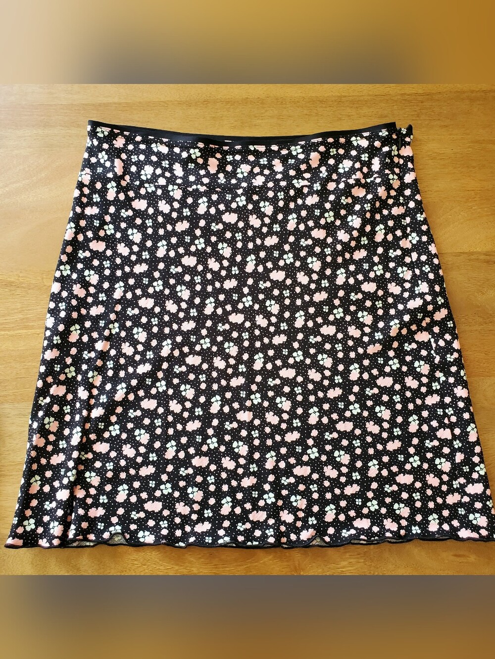 Free People Black Floral Skirt